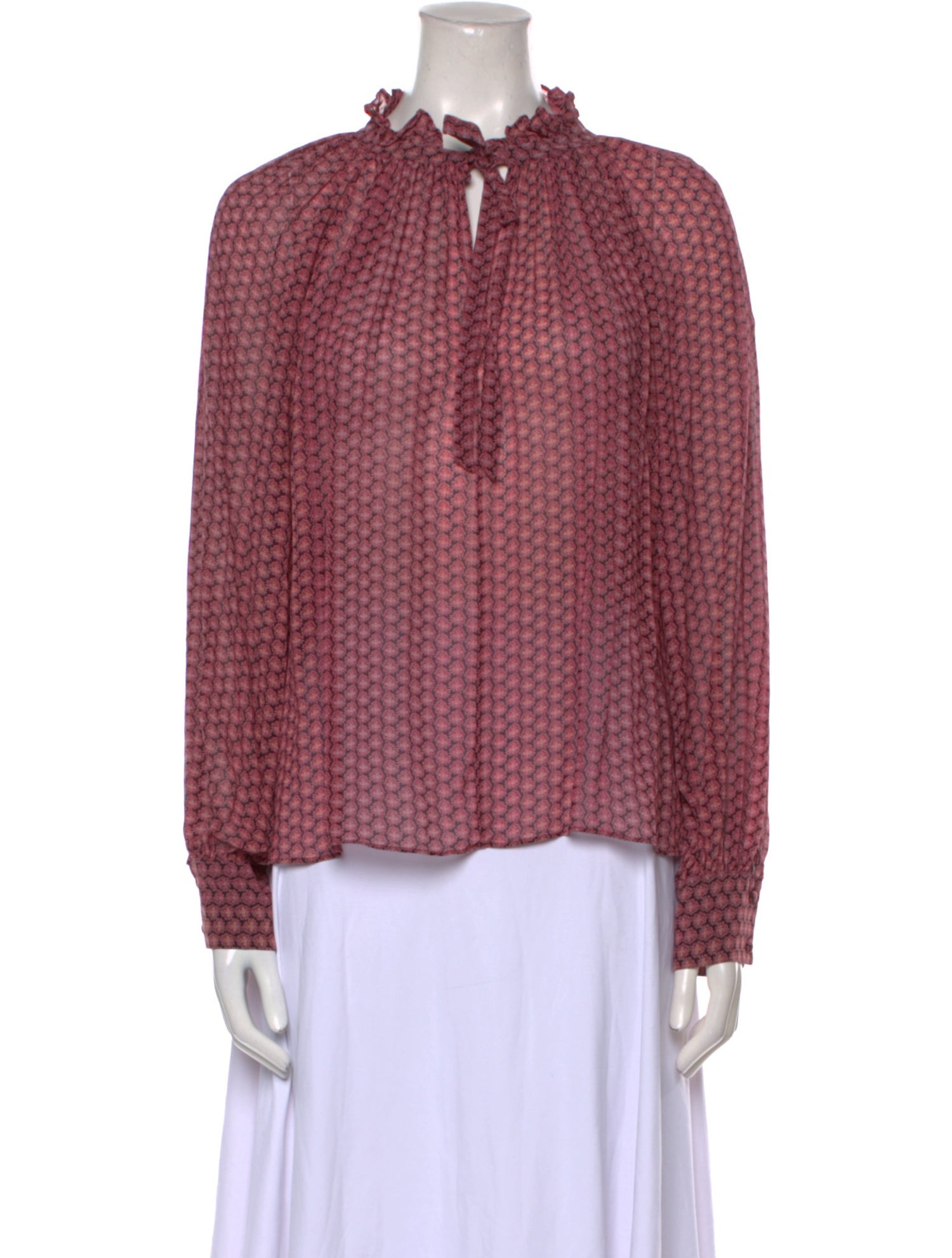 LoveShackFancy Silk Printed Blouse
