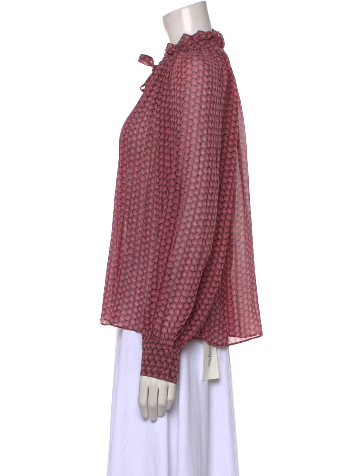 LoveShackFancy Silk Printed Blouse