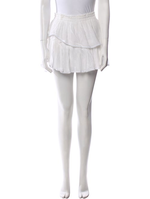 LoveShackFancy Ruffle Embellishment Mini Skirt