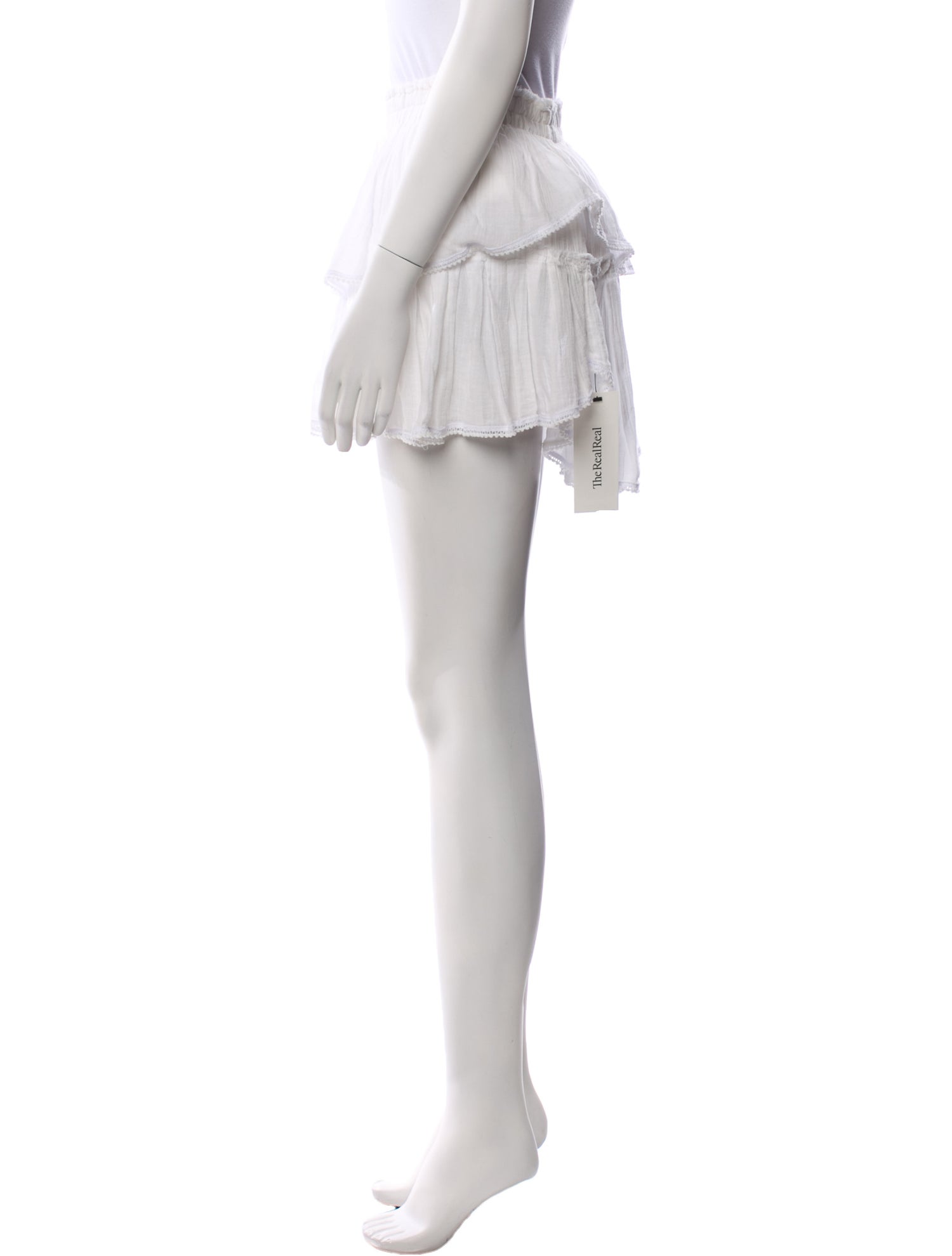 LoveShackFancy Ruffle Embellishment Mini Skirt