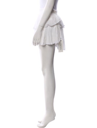 LoveShackFancy Ruffle Embellishment Mini Skirt