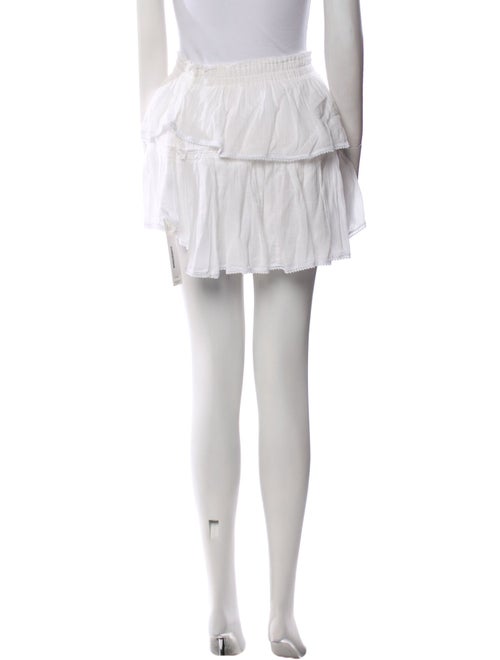 LoveShackFancy Ruffle Embellishment Mini Skirt