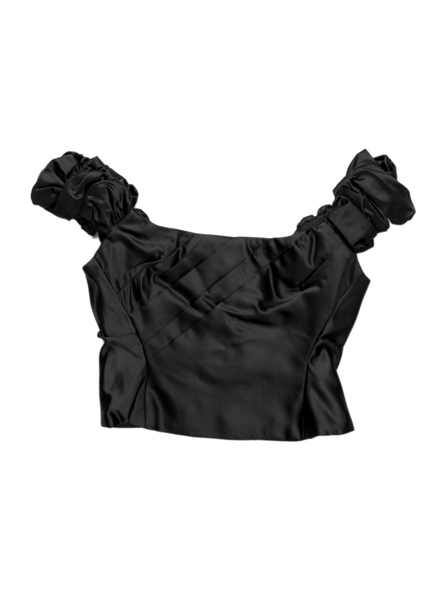 LoveShackFancy Off-The-Shoulder Sleeveless Crop Top