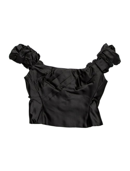 LoveShackFancy Off-The-Shoulder Sleeveless Crop Top