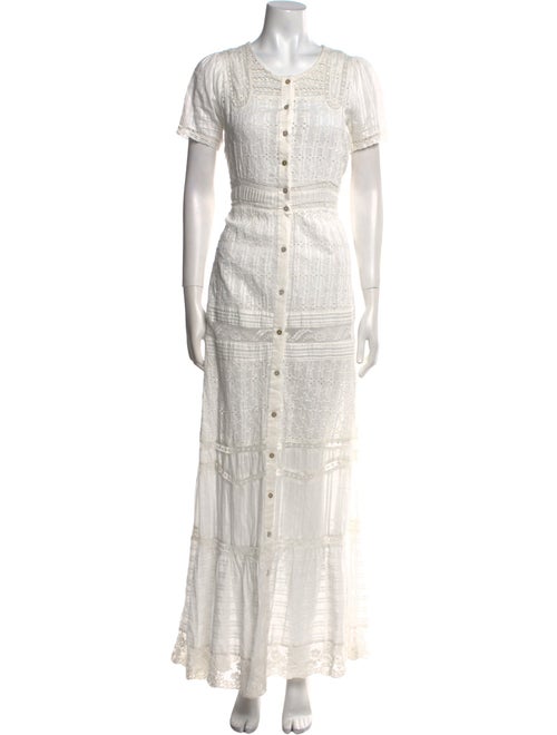 LoveShackFancy Scoop Neck Long Dress