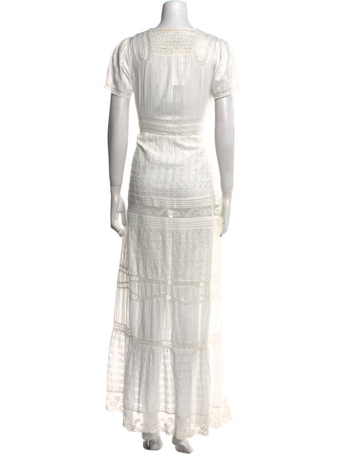 LoveShackFancy Scoop Neck Long Dress