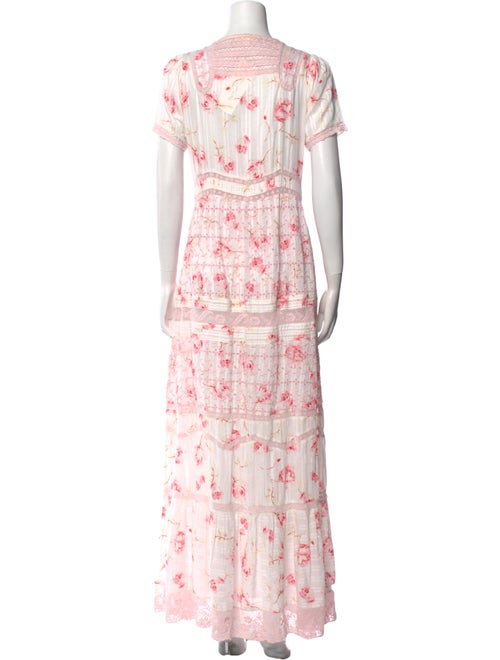 LoveShackFancy Floral Print Long Dress