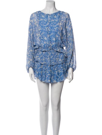 LoveShackFancy Silk Printed Skirt Set