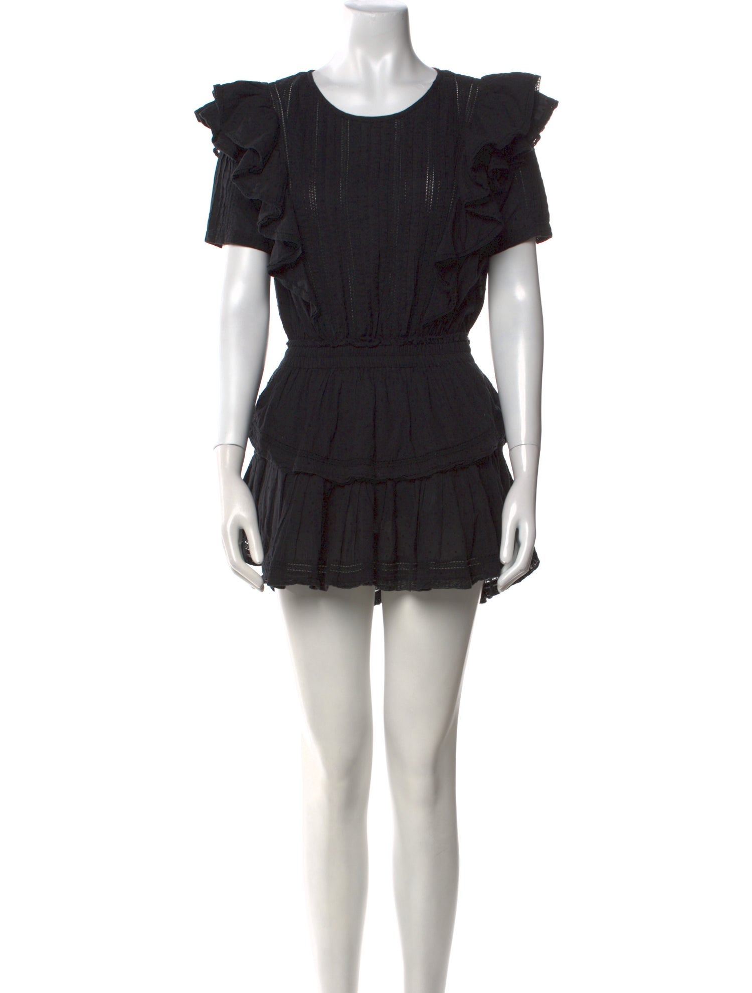 LoveShackFancy Scoop Neck Mini Dress