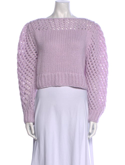 LoveShackFancy Baby Alpaca Bateau Neckline Sweater