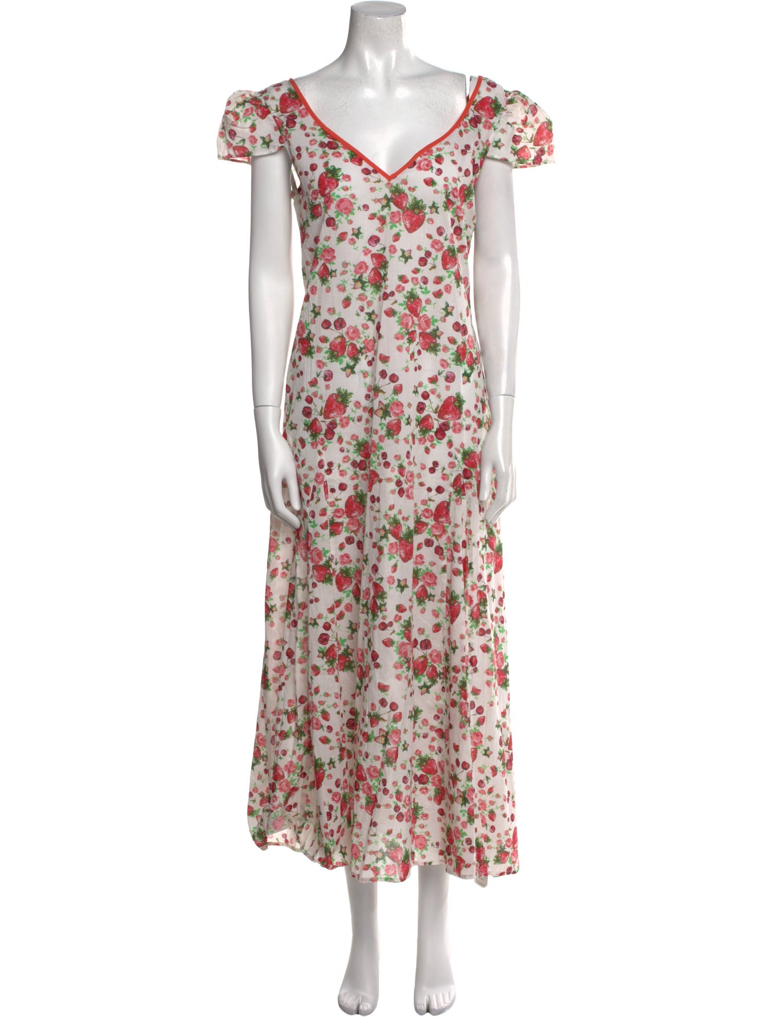 LoveShackFancy Floral Print Long Dress