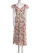 LoveShackFancy Floral Print Long Dress
