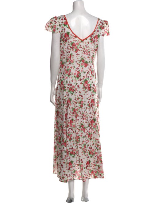 LoveShackFancy Floral Print Long Dress