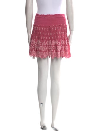 LoveShackFancy Distressed Accents Mini Skirt