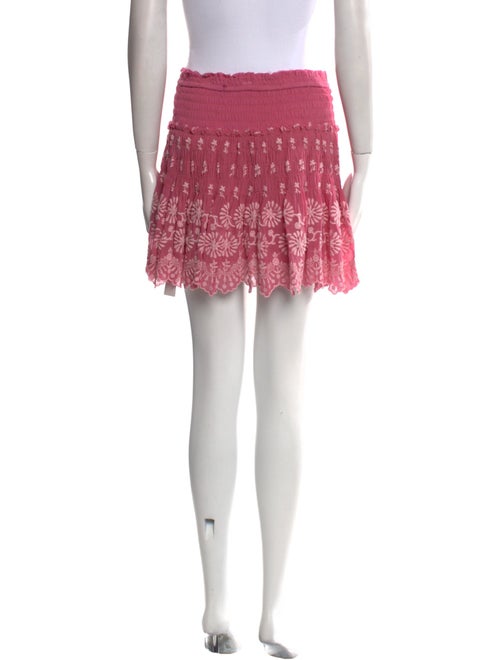 LoveShackFancy Distressed Accents Mini Skirt