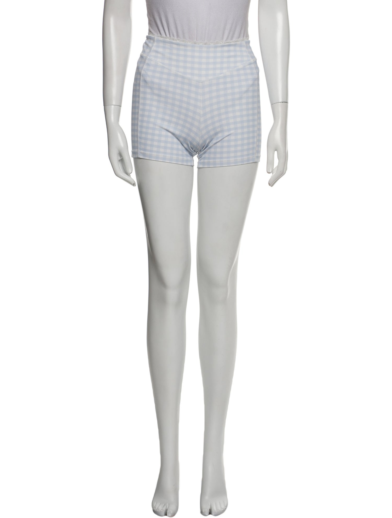 LoveShackFancy Plaid Print Mini Shorts