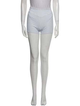 LoveShackFancy Plaid Print Mini Shorts