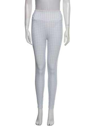 LoveShackFancy Plaid Print Skinny Leg Pants