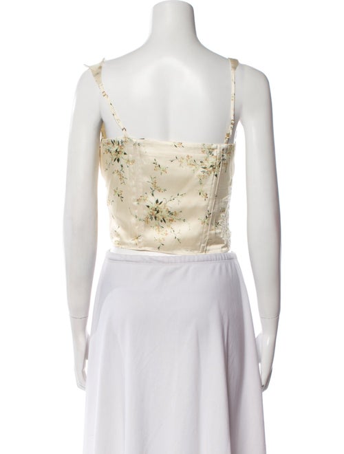 LoveShackFancy Scoop Neck Sleeveless Crop Top