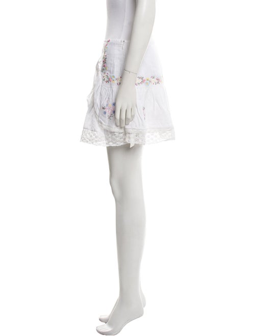 LoveShackFancy Lace Pattern Mini Skirt