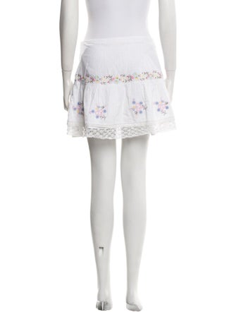 LoveShackFancy Lace Pattern Mini Skirt