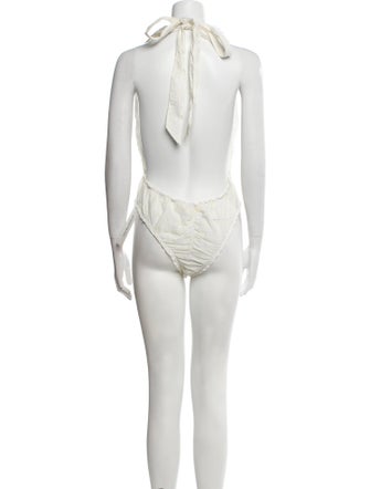 LoveShackFancy V-Neck Sleeveless Bodysuit