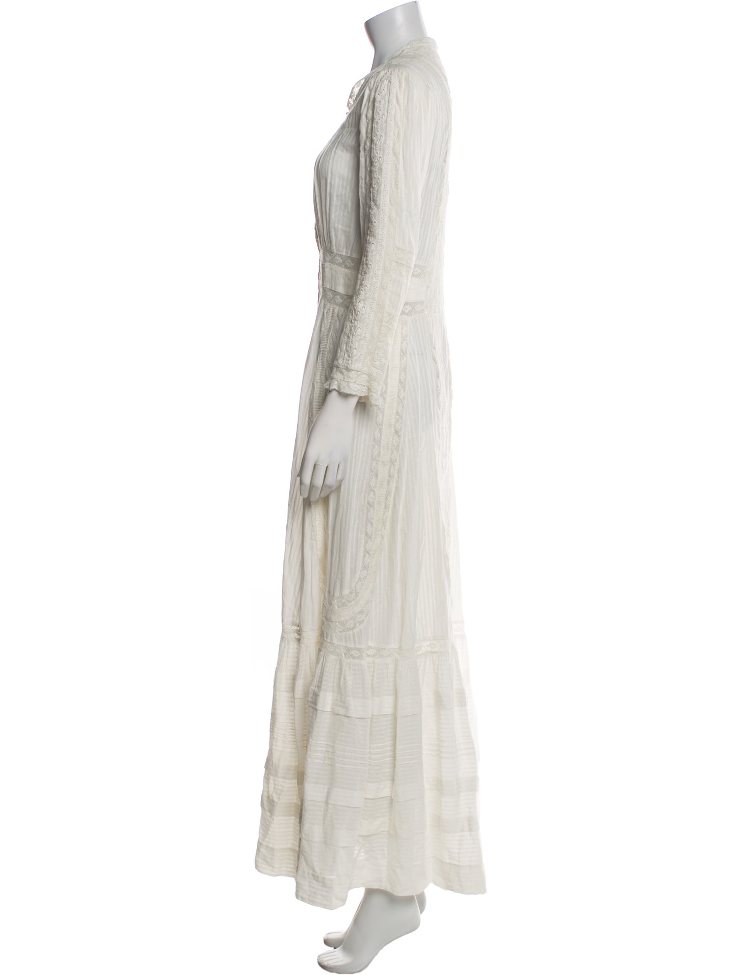 LoveShackFancy Scoop Neck Long Dress