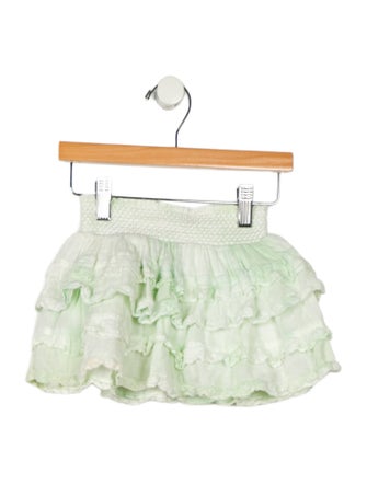 LoveShackFancy Girls Ruffle Lace Skirt