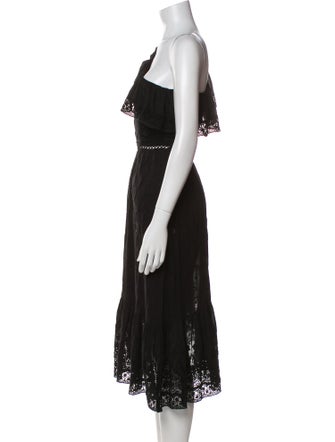 LoveShackFancy One-Shoulder Midi Length Dress