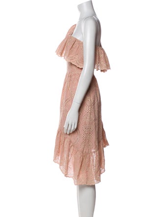 LoveShackFancy One-Shoulder Midi Length Dress