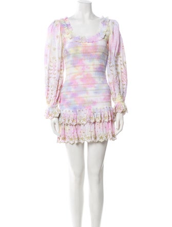 LoveShackFancy Printed Mini Dress