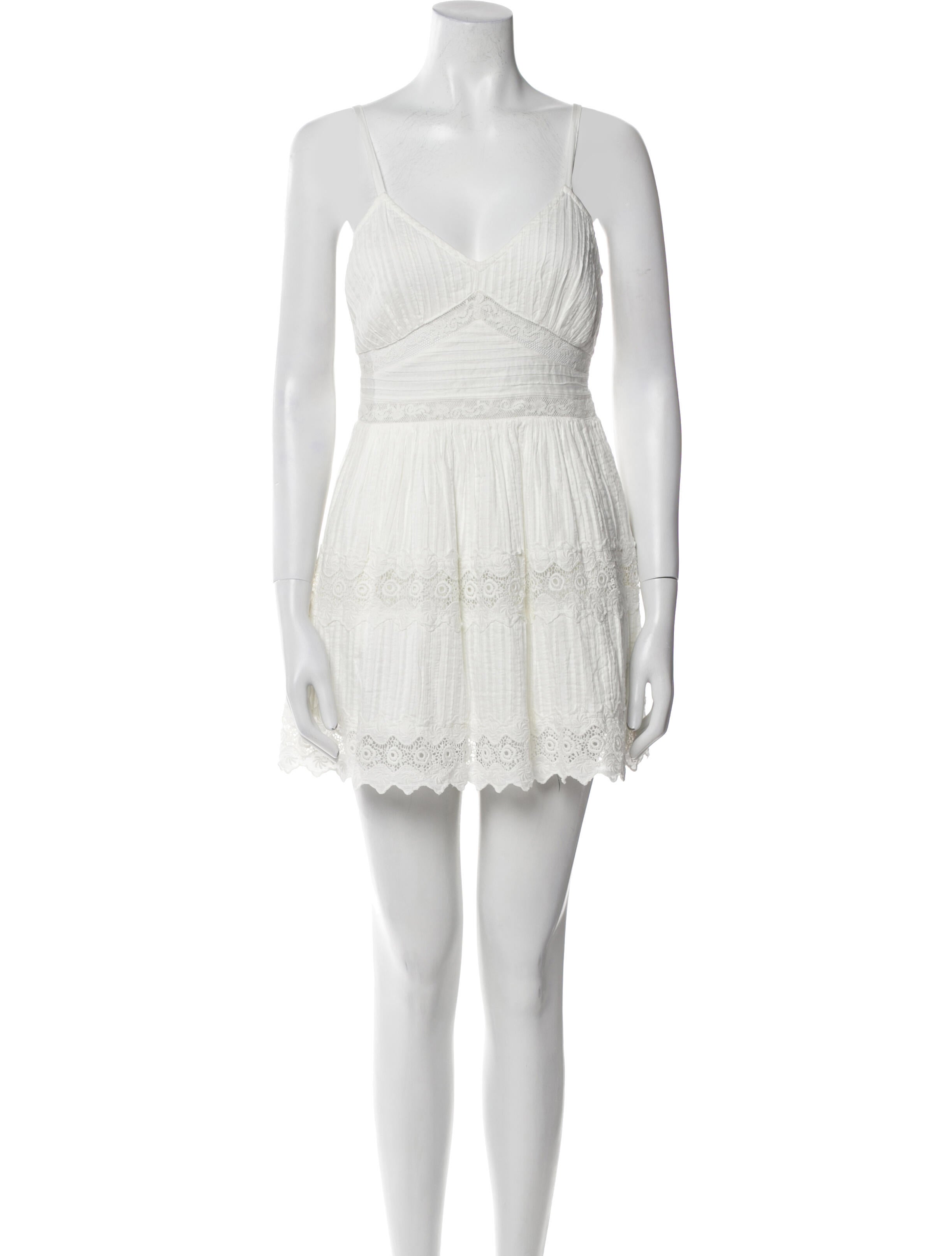 LoveShackFancy V-Neck Mini Dress w/ Tags