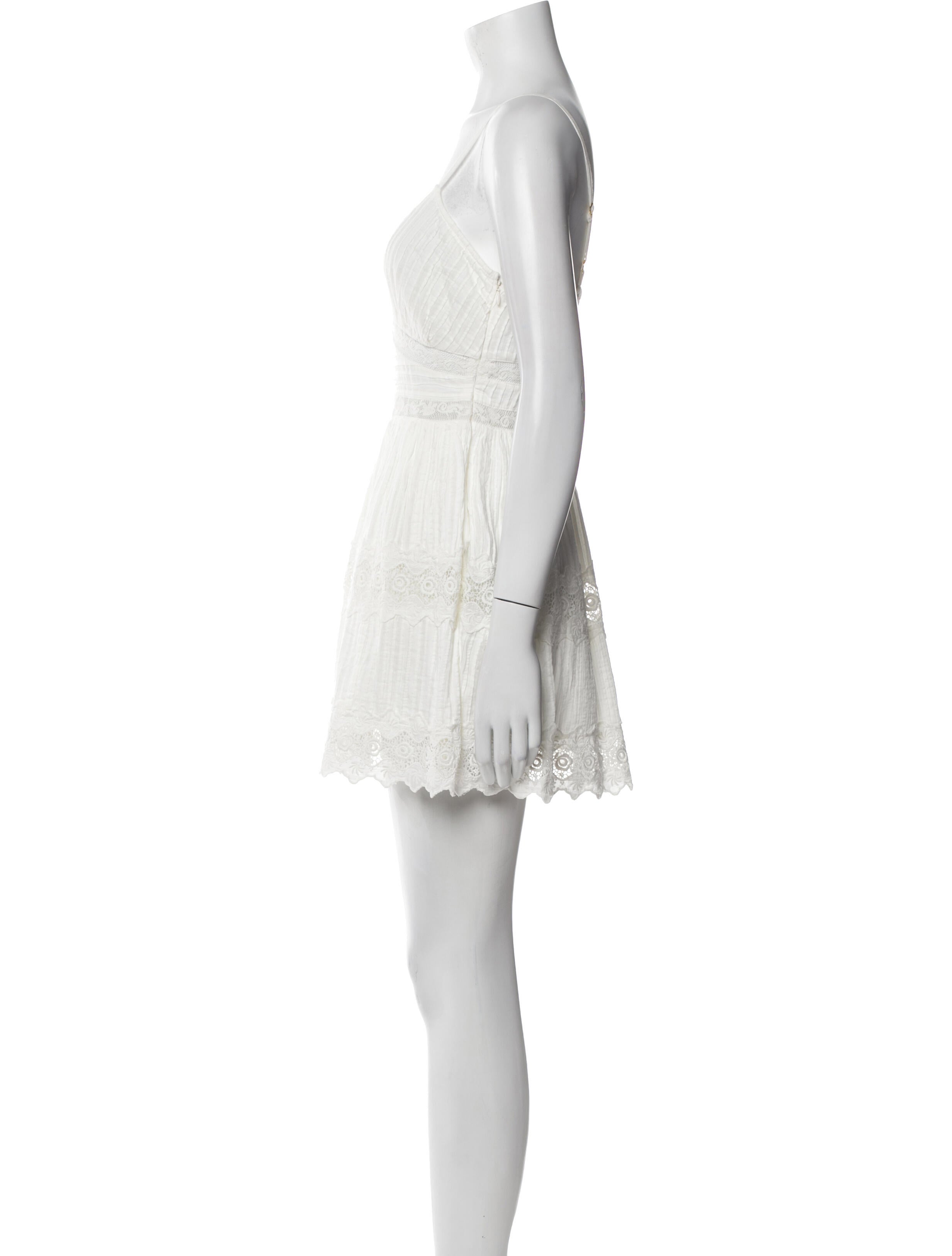 LoveShackFancy V-Neck Mini Dress w/ Tags