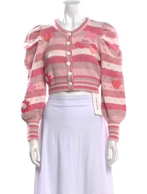 LoveShackFancy Striped Scoop Neck Sweater