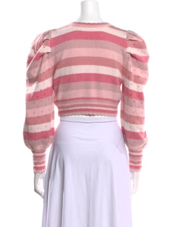 LoveShackFancy Striped Scoop Neck Sweater