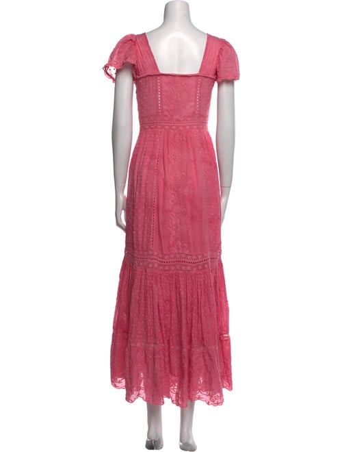 LoveShackFancy Square Neckline Midi Length Dress