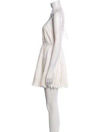 LoveShackFancy Square Neckline Mini Dress