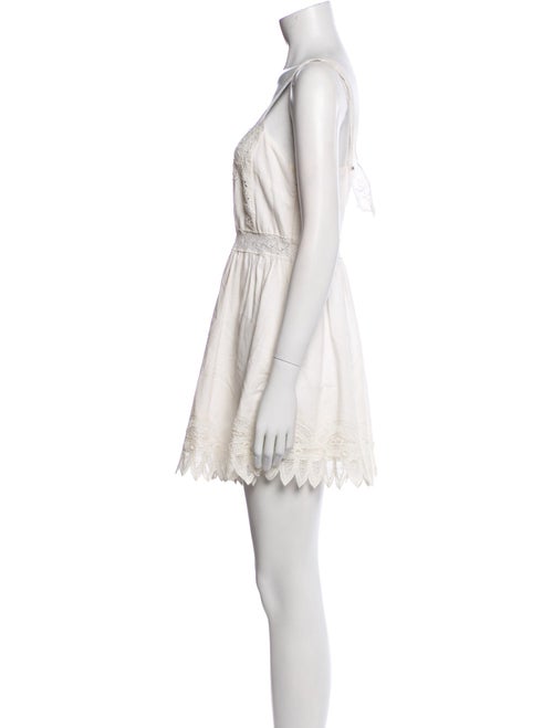 LoveShackFancy Square Neckline Mini Dress