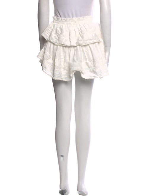 LoveShackFancy Ruffle Embellishment Mini Skirt