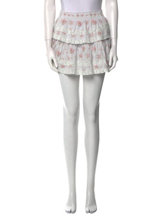 LoveShackFancy Printed Mini Skirt
