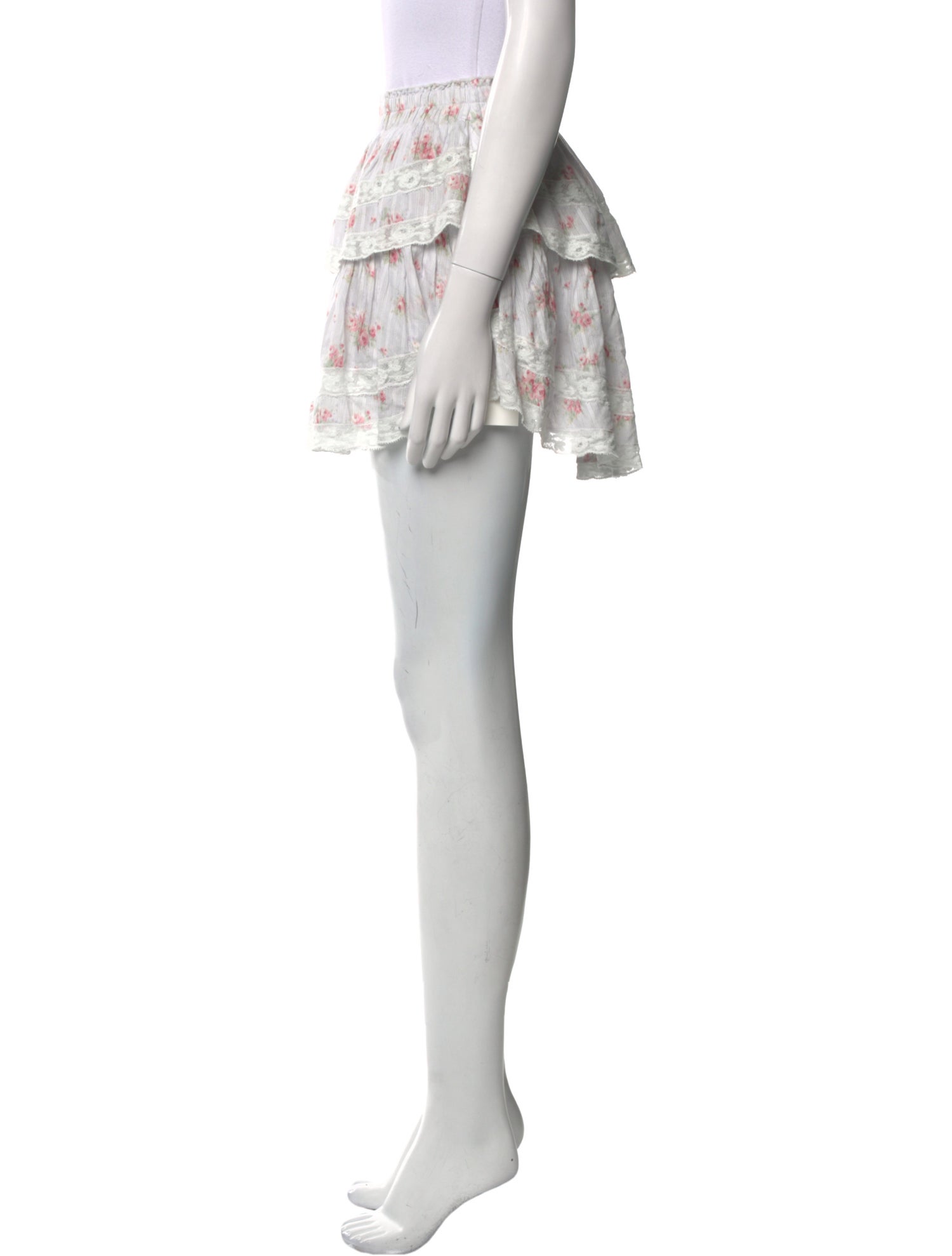 LoveShackFancy Printed Mini Skirt