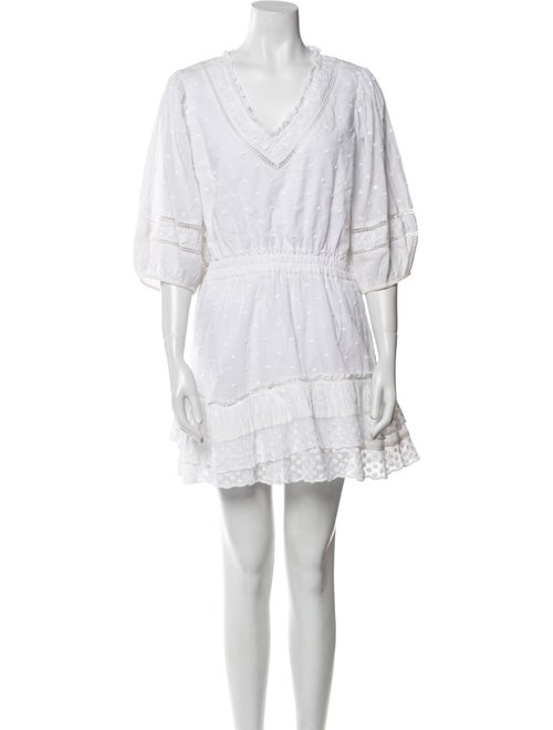 LoveShackFancy V-Neck Mini Dress