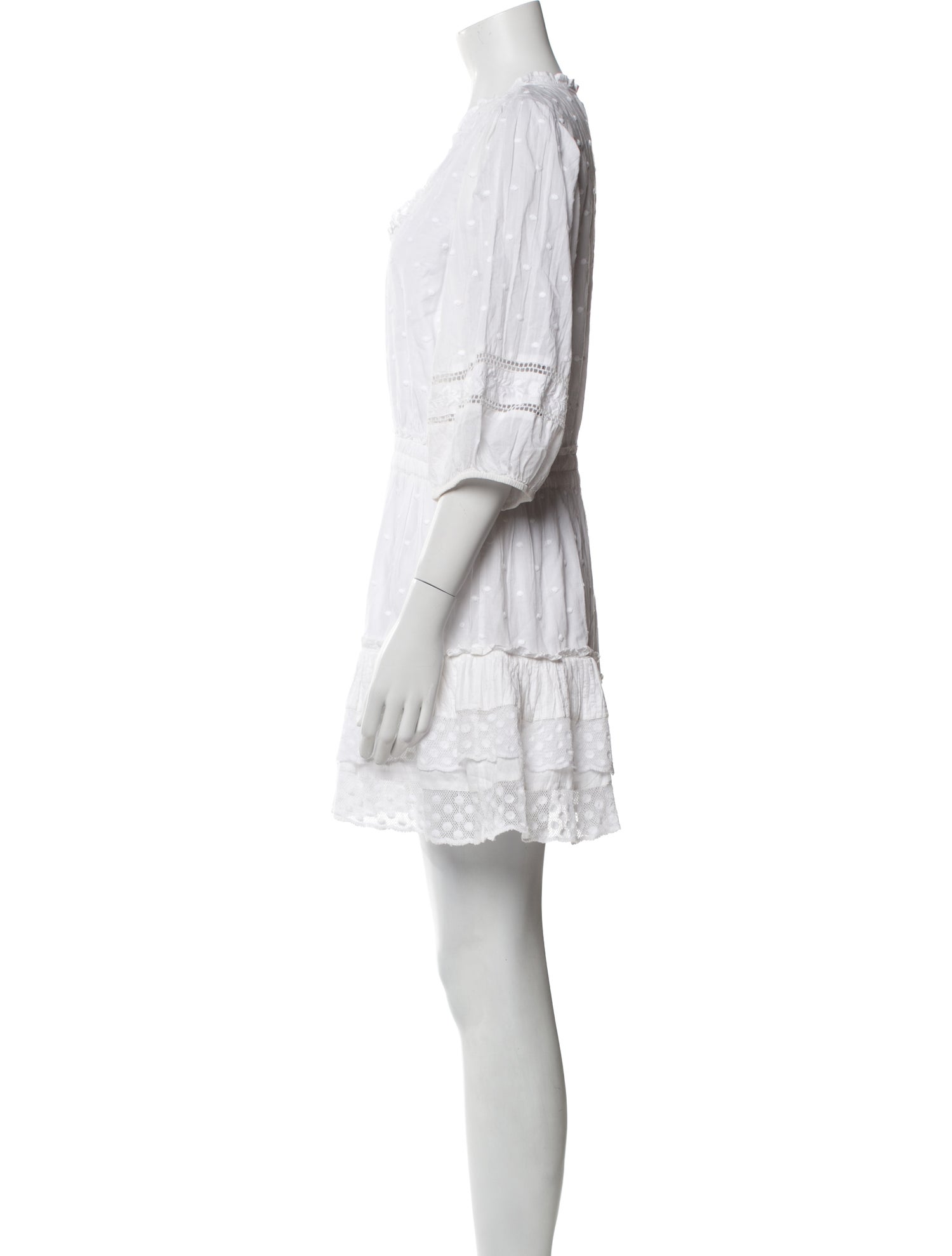 LoveShackFancy V-Neck Mini Dress