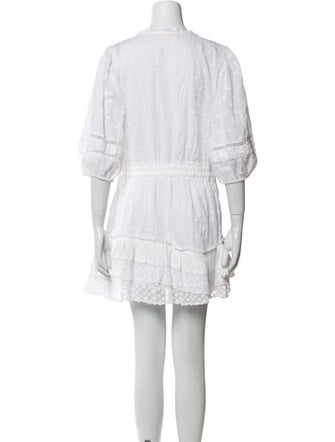 LoveShackFancy V-Neck Mini Dress