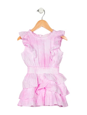 LoveShackFancy Girls Cotton Sleeveless Ruffle Dress