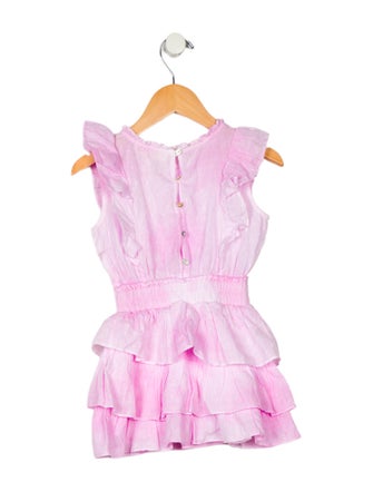 LoveShackFancy Girls Cotton Sleeveless Ruffle Dress