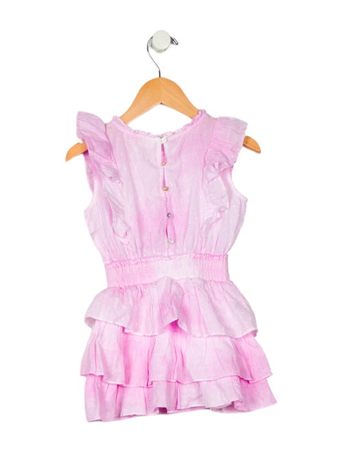 LoveShackFancy Girls Cotton Sleeveless Ruffle Dress