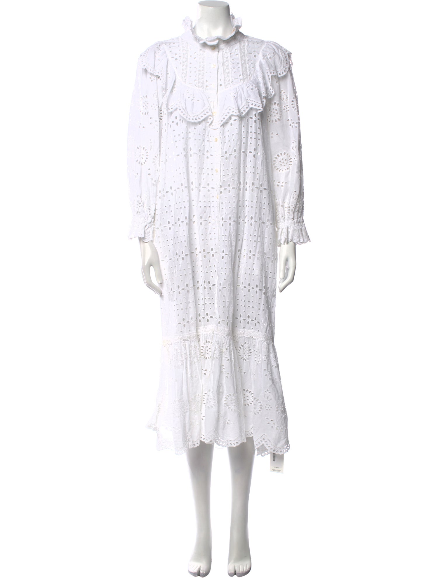 LoveShackFancy Floral Print Midi Length Dress