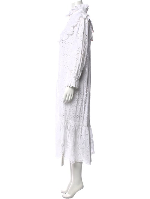 LoveShackFancy Floral Print Midi Length Dress