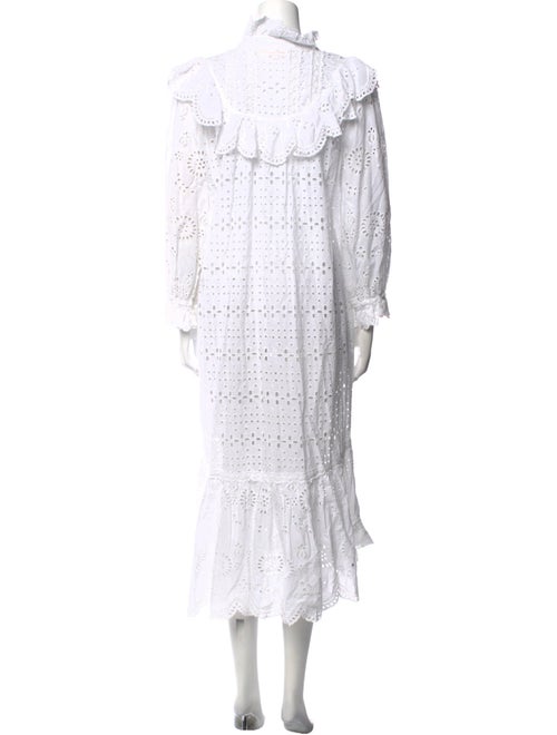 LoveShackFancy Floral Print Midi Length Dress